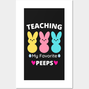Funny Teaching My Favorite Peeps Easter Day Teacher Posters and Art